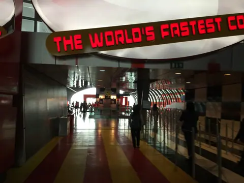Queue hall for Formula Rossa, the world’s fastest coaster