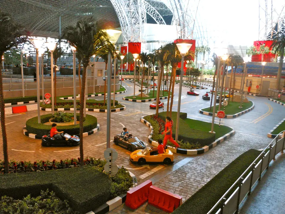 Kids’ driving area at Ferrari World