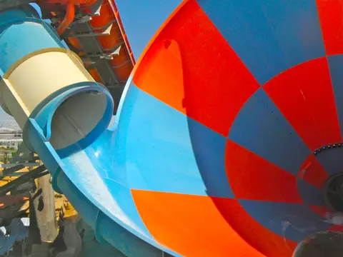 Funnel water slide at Yas Waterworld